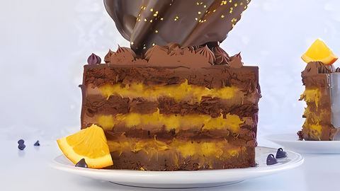 Шоколадный торт Брауни с кремом Ганаш и Апельсиновым конфи. Пошаговый рецепт как приготовить апельсиновое... 