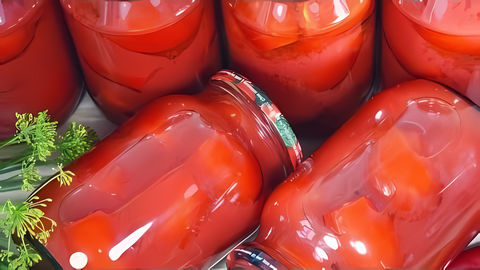 Готовлю помидоры в собственном соку. Вкуснее вы ещё не пробовали! Рецепт: 1. На 1 литр томатного сока 1 ст. ложка... 