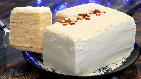Торт Молочная девочка – нежный и очень вкусный торт! Готовится невероятно просто и быстро, буквально за 30 минут! 