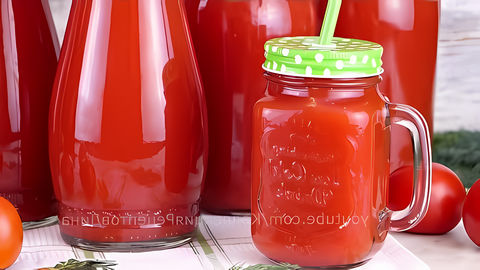 Всем любителям натурального томатного сока покажу, как из спелых летних помидоров можно сделать такую заготовку на... 